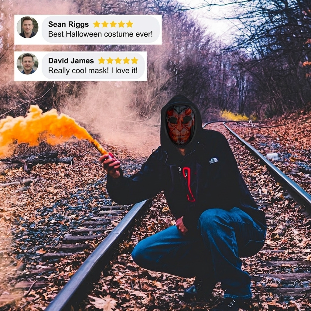 Halloween LED Mask App Controlled